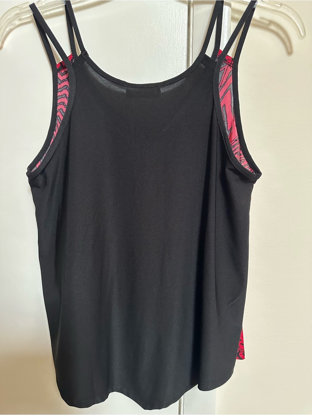 Red & Black Printed Strappy Tank Top - Picture 8 of 8